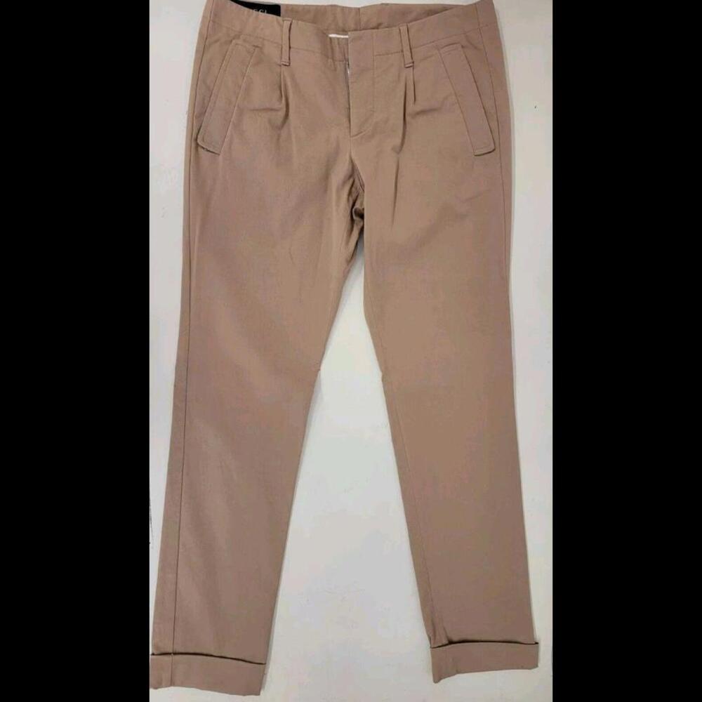 Gucci Men Brown Beige Cotton Jodhpurs Style Riding Pants 48